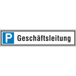 STRECKEN Parkplatzschild 520 x110 mm Alu G-leit.