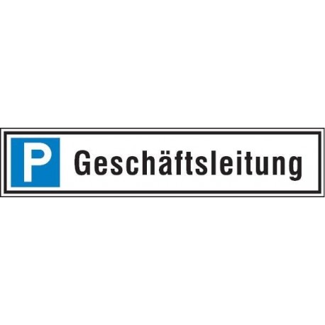 STRECKEN Parkplatzschild 520 x110 mm Alu G-leit.