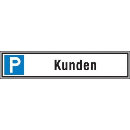 STRECKEN Parkplatzschild 520 x110 mm Alu Kunden