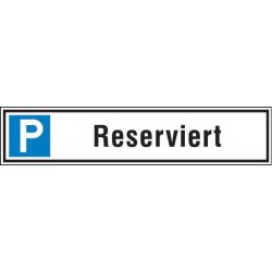 STRECKEN Parkplatzschild 520 x110 mm Alu Reserv.