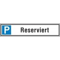 STRECKEN Parkplatzschild 520 x110 mm Alu Reserv.