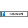 STRECKEN Parkplatzschild 520 x110 mm Alu Reserv.