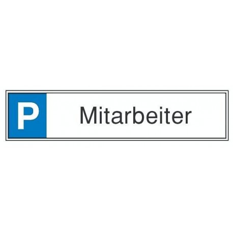STRECKEN Parkplatzschild Mitarb. Aluminium geprägt