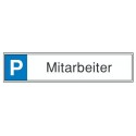 STRECKEN Parkplatzschild Mitarb. Aluminium geprägt