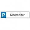 STRECKEN Parkplatzschild Mitarb. Aluminium geprägt
