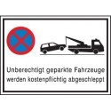 STRECKEN Parkverbotschild Alu 600X400 mm Abschl