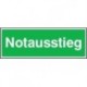 STRECKEN -Sicherheitsschild Alu Notausstieg 300x105