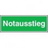STRECKEN -Sicherheitsschild Alu Notausstieg 300x105