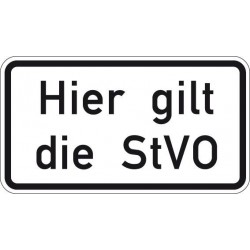 STRECKEN WH.46 600x330mm Hier gilt sie StVO