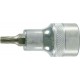 Embout de vissage 1/2'' pour vis TORX® femelle, poli, Taille : T 50, Long. 52 mm, Pour vis M10