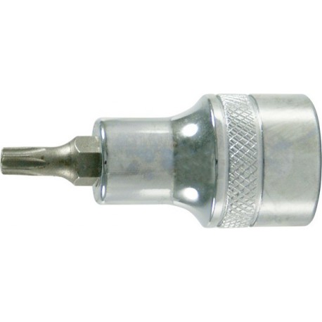 Embout de vissage 1/2'' pour vis TORX® femelle, poli, Taille : T 60, Long. 52 mm, Pour vis M14