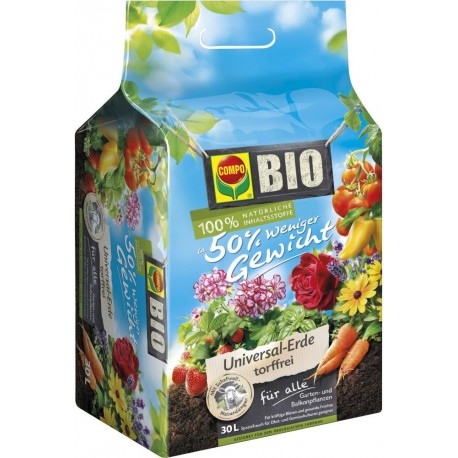 Terreau universelle organique, sans tourbe 30L COMPO SANA (Par 72)