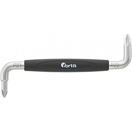 Tournevis coudéPZ1+PZ2x100mm FORTIS