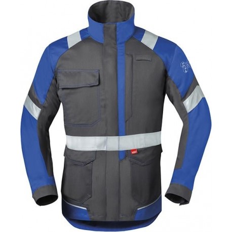 Veste longue 50285 Taille 56 charbon gris/bleu