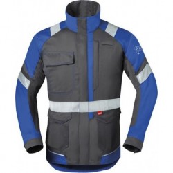 Veste longue 50285 Taille 60 charbon gris/bleu