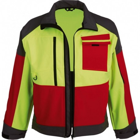 Veste Softshell ForestJackRed Taille 3XL rouge/anth./jaune