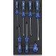 Module d'outillage Tournevis, Type : Fente/PZ, Dimensions 1/3