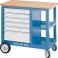 Servante roulante, type 1502, Dimensions L x l x H : 950 x 550 x 875 mm, Force portante statique/mobile 700/500 kg, Poids 65 kg