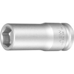 Douille à choc longue avec aimant à ressort 3/8" 10mm ASW 1 PCS