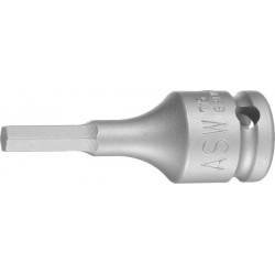 Embout de vissage à choc 3/8" six pans femelle 6mm ASW 1 PCS