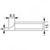 Pied coulisse profondeur TWIN-CalIP 67 200mm IP67 TESA