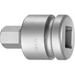 Embouts de vissage à choc 3/4'' pour vis à six pans creux, Cote s/plats : 14 mm, Long. 62 mm, Ø extérieur de l'entraînement 44 mm