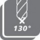 Foret hélicoïdal, FORTE, Ø h8 : 9,50 mm, Long. totale 125 mm, Long. hélice 81 mm