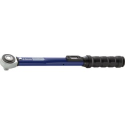 Clé dynamométrique, Étendue de l'échelle de mesure : 10-50 N·m, Graduation 0,25 N·m, Entraînement à 4 pans 3/8 pouces, Long. : 335 mm