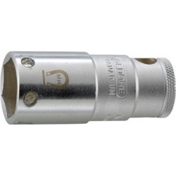 Douille pour bougie d'allumage 1/2'', Cote s/plats : 18 mm