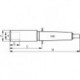 Porte-outils, fraises à lamer à pilote, à queue cône morse, Taille : 1, Queue CM 2, Long. totale 135 mm, Long. de la tête : 55 mm, Ø d'alésage : 14 mm