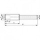 Porte-outils, fraises à lamer à pilote, à arrosage central, Taille : 2, Queue cylindrique Méplat d'entraînement DIN 1835 B 25 mm, Long. totale 135 mm