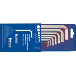 Jeu de clés coudées à 6 pans, 8 pièces, dans un boîtier coulissant en plastique, Contenu : 2 2,5 3 4 5 6 8 10 mm