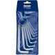 Jeu de clés coudées à 6 pans, avec porte-clé, dans une trousse en plastique, 8 pièces, Contenu : 2 2,5 3 4 5 6 8 10 mm