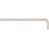 Clé coudée à 6 pans, modèle long, nickelé, Cote s/plats : 2 mm, Long. des branches 101 x 18 mm