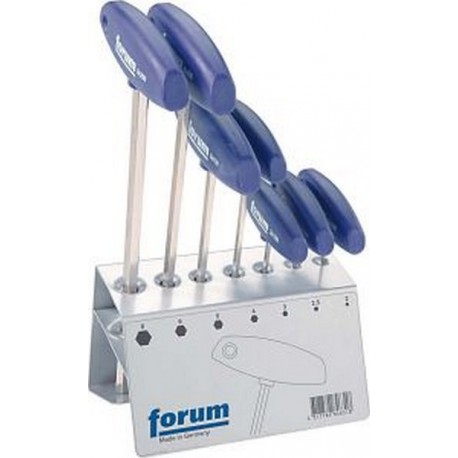 Jeu de tournevis à 6 pans avec poignée en T, 7 pièces, Contenu : 2 2,5 3 x 100 4 5 x 150 6 8 x 200 mm