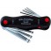 Jeu de clés coudées à 6 pans, à tête sphérique, dans étui, Contenu : 2 2,5 3: 4 5 6 8 mm, Long. du boîtier 120 mm