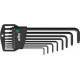 Jeu de clés coudées TORX® à tête sphérique, 8 pièces, Contenu : T 9 T 10 T 15 T 20 T 25 T 27 T 30 T 40