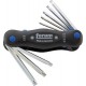Jeu de clés coudées TORX® dans un étui, Quantité : 8 pièces, Contenu T 9 T 10 T 15 T 20 T 25 T 27 T 30 T 40, Long. du boîtier 120 mm
