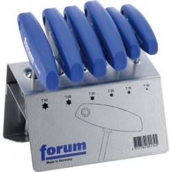 Jeu de tournevis TORX®, avec poignée en T, 6 pièces, Contenu : T 10 T 15 T 20 T 25 T 30 T 40 x 100