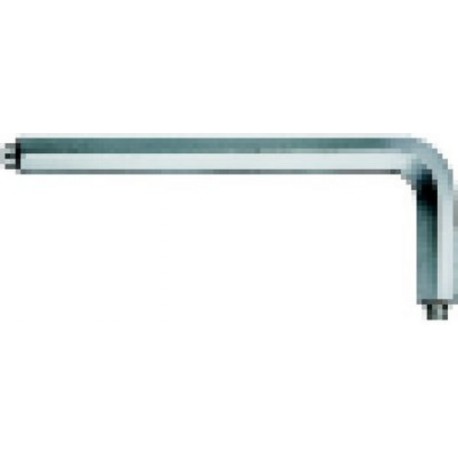 Clé coudée à 6 pans avec tenon, Cote s/plats : 6 mm, Long. des branches 94 x 38 mm