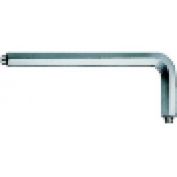Clé coudée à 6 pans avec tenon, Cote s/plats : 14 mm, Long. des branches 151 x 70 mm