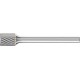 Mini-fraise sur tige de 3 mm, en carbure, forme cylindrique ZYA, denture 5, Forme : ZYA-S 0607*, Ø de la tête 6 mm