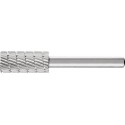 Fraise sur tige de 6 mm, en acier à coupe rapide, forme cylindrique A, avec denture frontale, denture 3, Forme : A 0616 ST, Ø de la tête 6 mm
