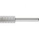 Fraise sur tige de 6 mm, en acier à coupe rapide, forme cylindrique A, avec denture frontale, denture 3, Forme : A 1020 ST, Ø de la tête 10 mm