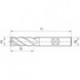 Fraise cylindrique longue, 4 dents, en carbure monobloc avec angle d'hélice de 35°/38°, queue HB, Fire, Ø d1 - h10 : 14,0 mm, Long. totale l1 83 mm