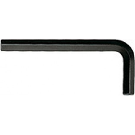 Clé coudée 6 pans, Cote s/plats : 1,3 mm, Long. des branches 41 x 13 mm