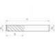 Fraise cylindrique longue, type NH, en carbure monobloc SL et carbure monobloc UF, DIN 6527, Fire, Ø d1 - h10 : 20,0 mm, Long. totale l1 104 mm