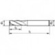Fraise d'ébauche avec arrosage centrale, longue, en carbure monobloc, pour aluminium, Ø d1 - h10 : 10,0 mm, Long. totale l1 72 mm, Long. coupe l2 19 mm