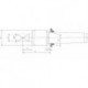 Pointe tournante n° 600, Taille : 10, MK 5, A 106,0 mm, B : 58 mm, D : 30 mm, G : 44,399 mm, K : 34 mm