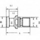 Tirettes courtes, ISO : 40, Norme DIN 69872 B, g M16, d : 19 mm, d1 : 14 mm, d2 : 17 mm, l : 54 mm, l1 : 26 mm, l2 : 20 mm
